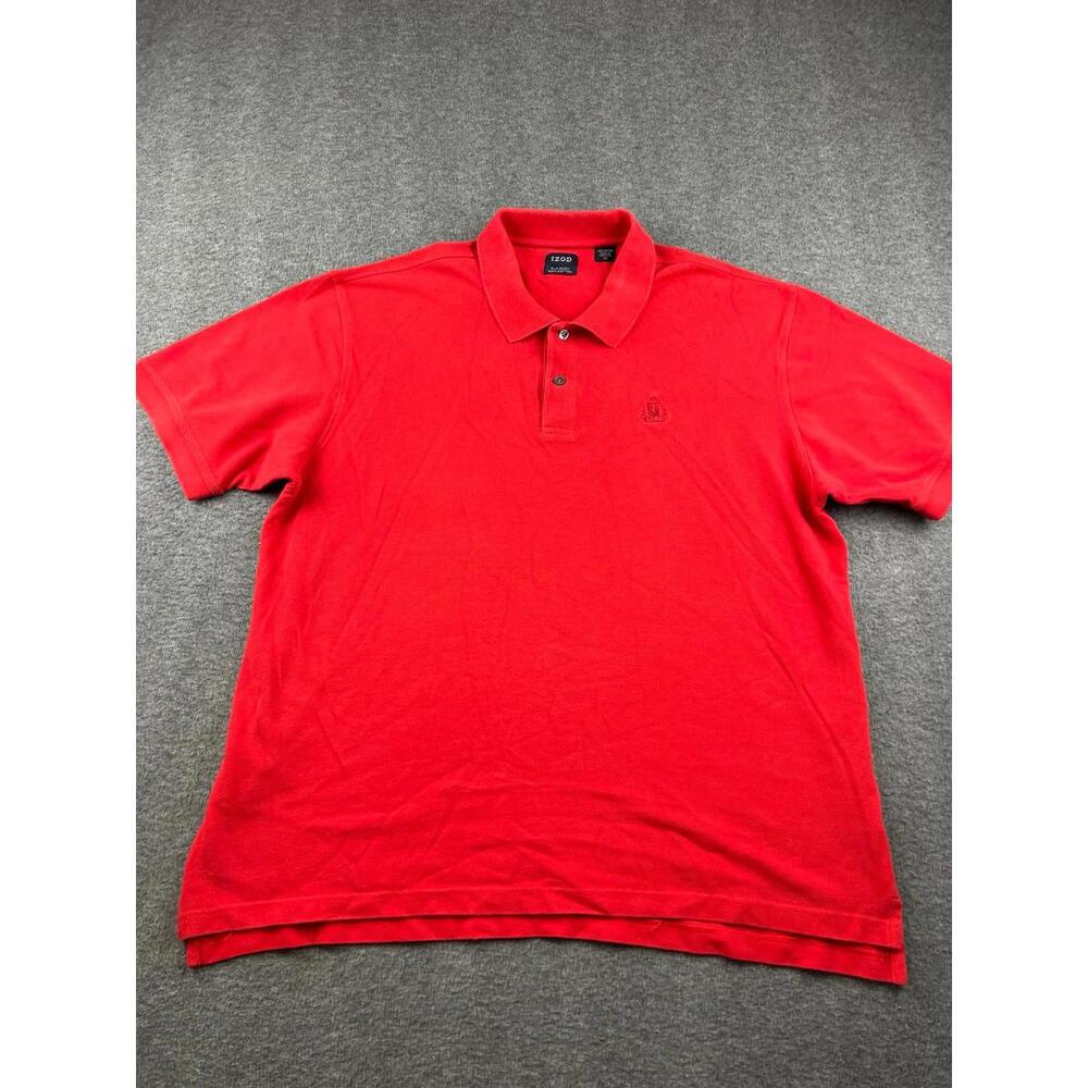IZOD Red Polo Shirt Classic Comfort Fit Size XL